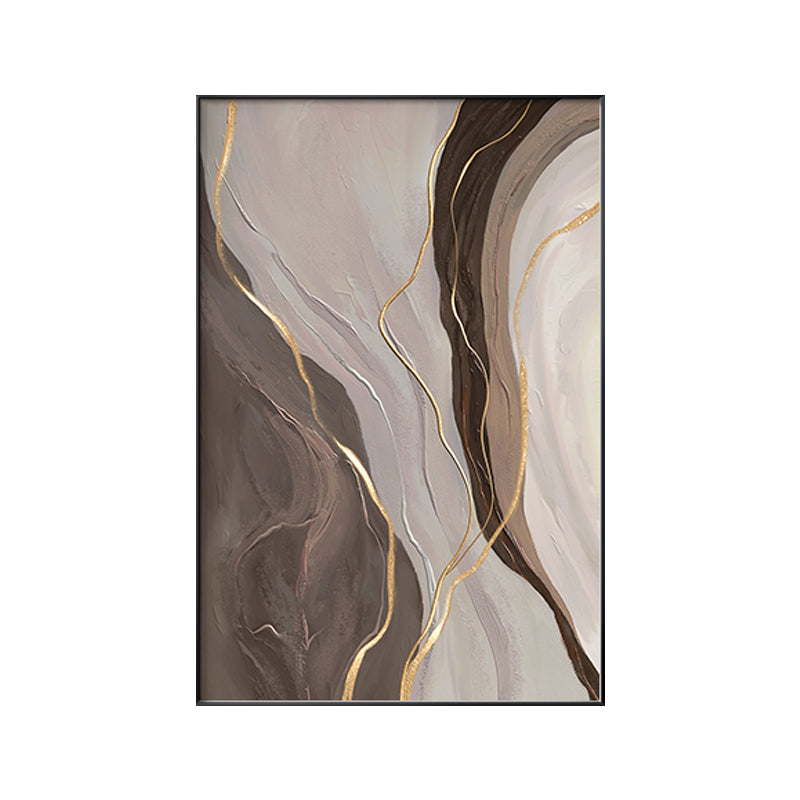 Stone Gold Natural Marble Granite Inspired Oil Painting