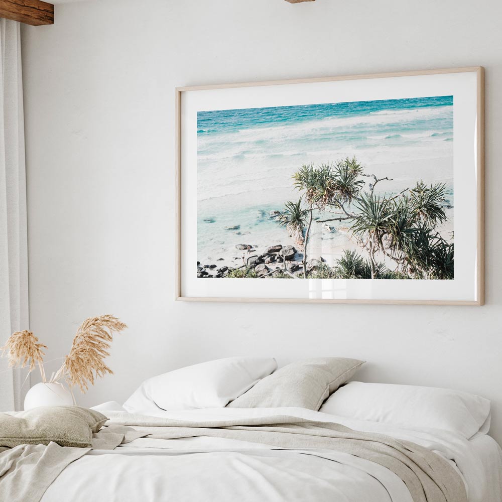 Tranquil Beachview Oil Painting - Serene Coastal Escape Art for Your Home Decor