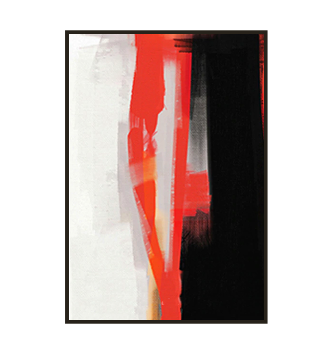 Bold Red Abstract Oil Painting for Modern Home Decor