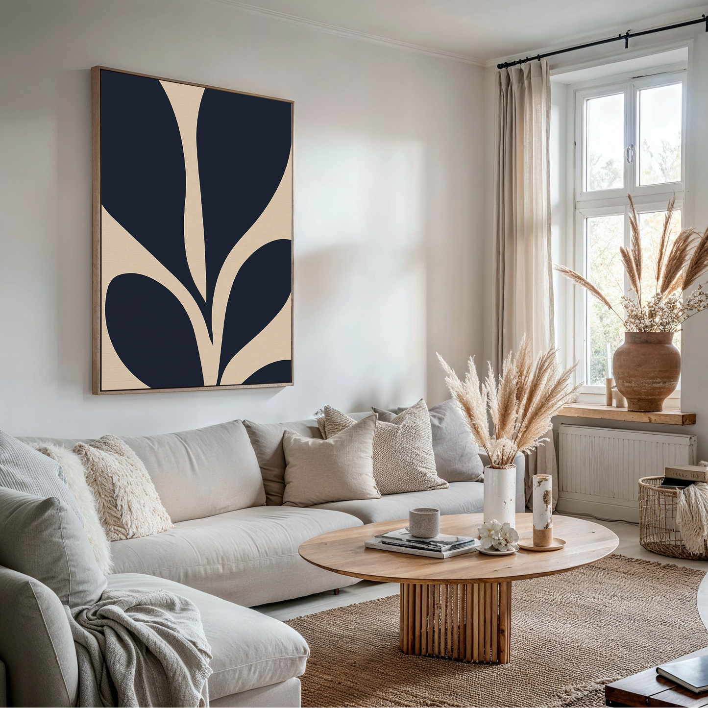 Abstract Botanical Illusion Oil Painting for Modern Home Decor