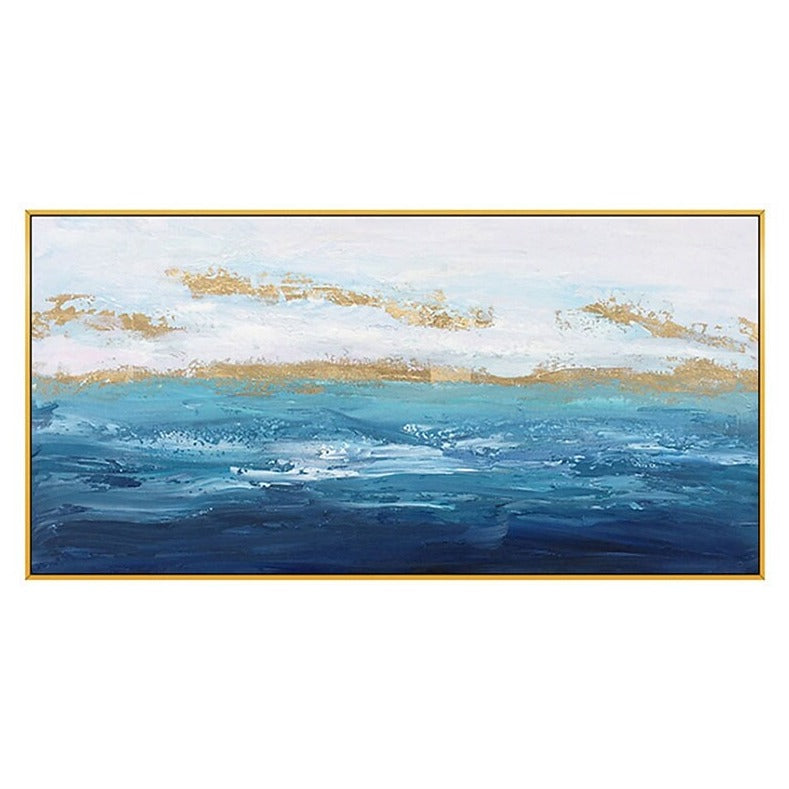 Serene Ocean Waves Oil Painting for Tranquil Home Decor