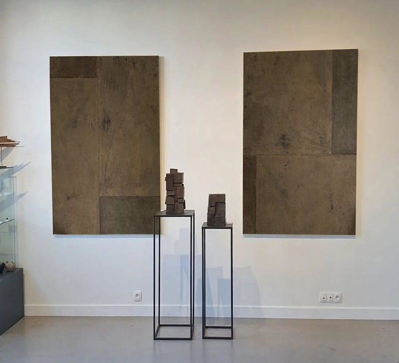 Contemporary Urban Abstract Oil Painting Panels for Modern Living Spaces