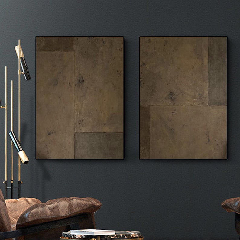 Contemporary Urban Abstract Oil Painting Panels for Modern Living Spaces