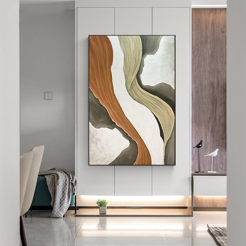 Natural Stone Waves Nature Desert Aesthetic Oil Painting