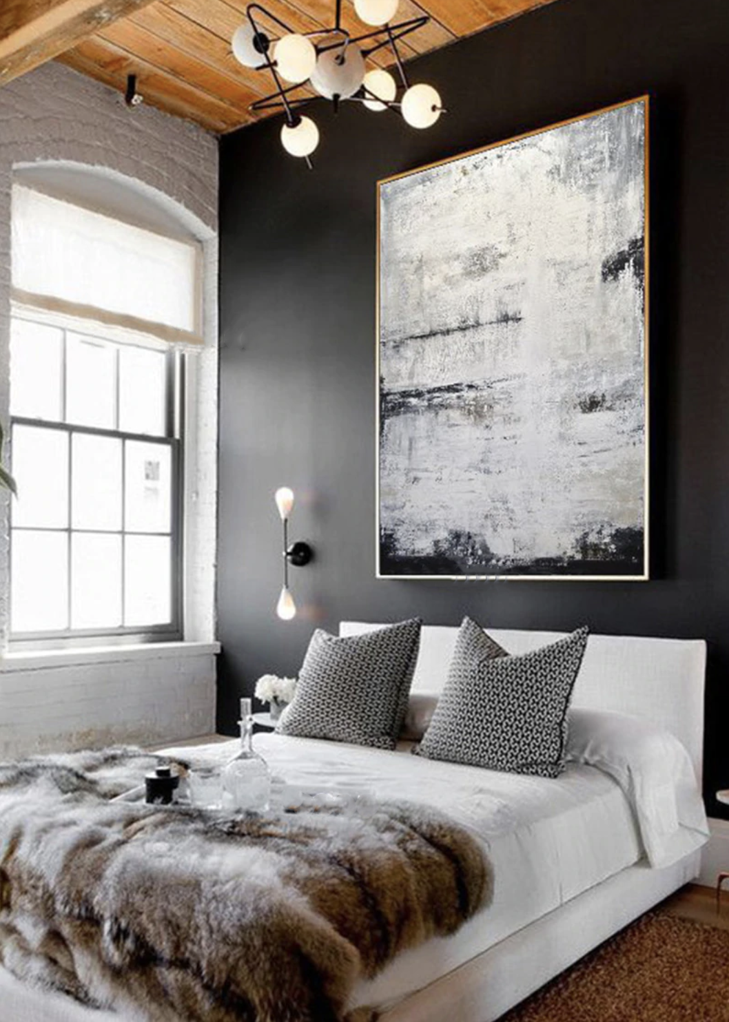 Abstract Oil Painting of Icy Landscapes - North Pole Inspired Wall Art