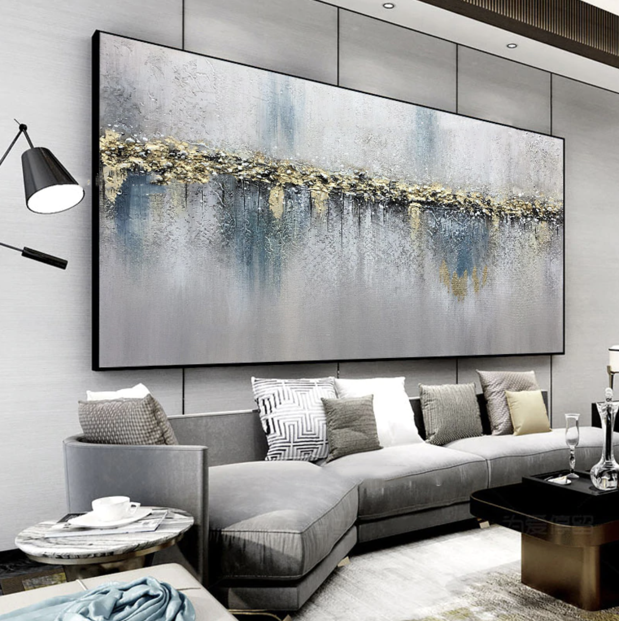Contemporary Oil Painting Rush - Stunning Abstract Wall Art for Modern Decor