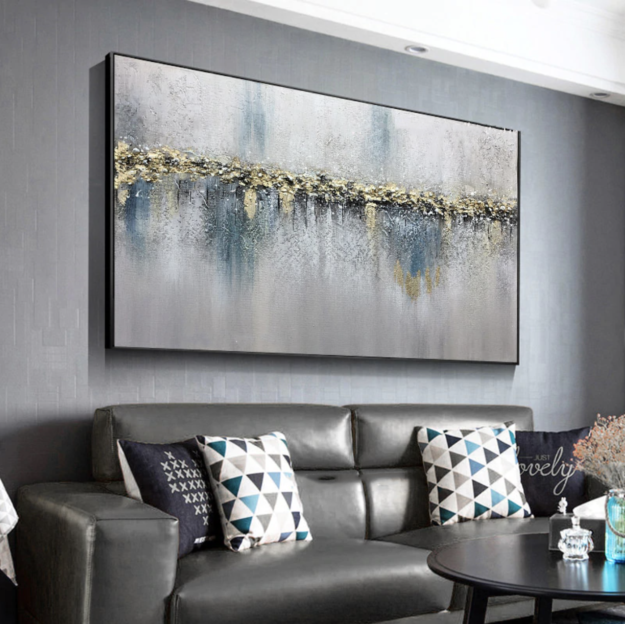 Contemporary Oil Painting Rush - Stunning Abstract Wall Art for Modern Decor