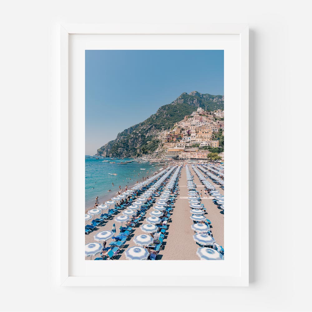 Coastal Serenity: Stunning Beach Umbrellas and Relaxing Waterscapes Trio