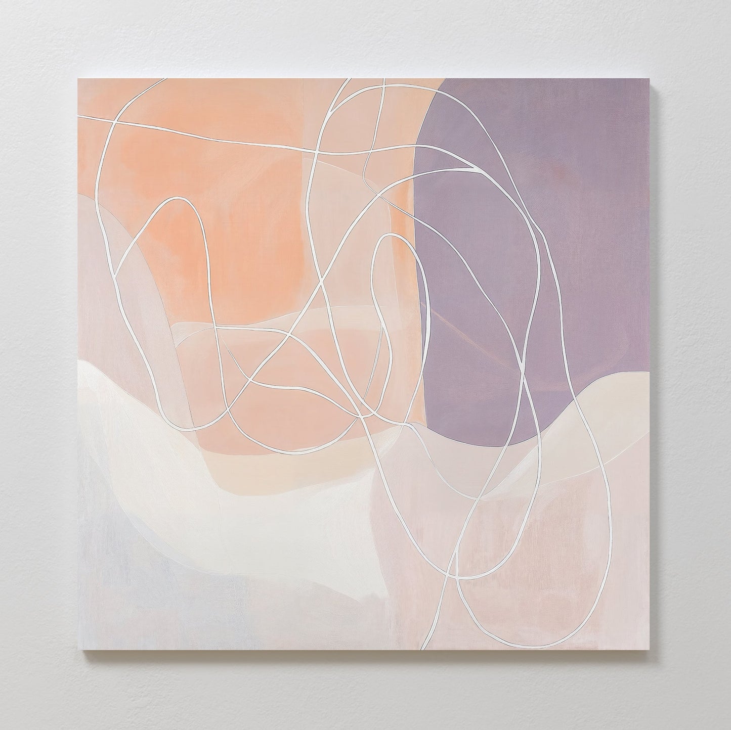 Abstract Soft Patterns Oil Painting for Modern Home Decor