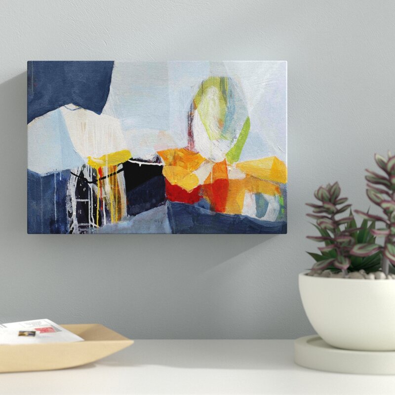 Vibrant Abstract Oil Painting of Colorful Still Life on Canvas
