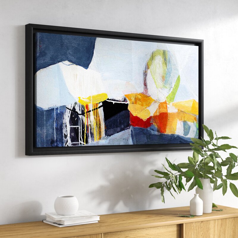 Vibrant Abstract Oil Painting of Colorful Still Life on Canvas