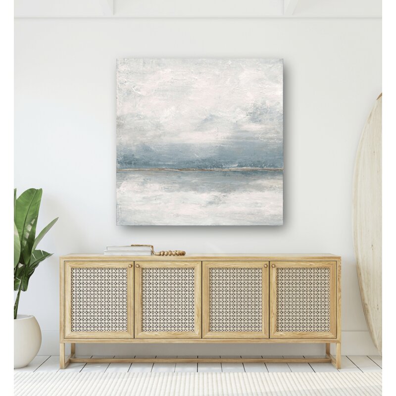 Serene Coastal Landscape Oil Painting - Tranquil Seascape on Canvas