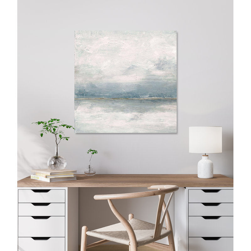 Serene Coastal Landscape Oil Painting - Tranquil Seascape on Canvas