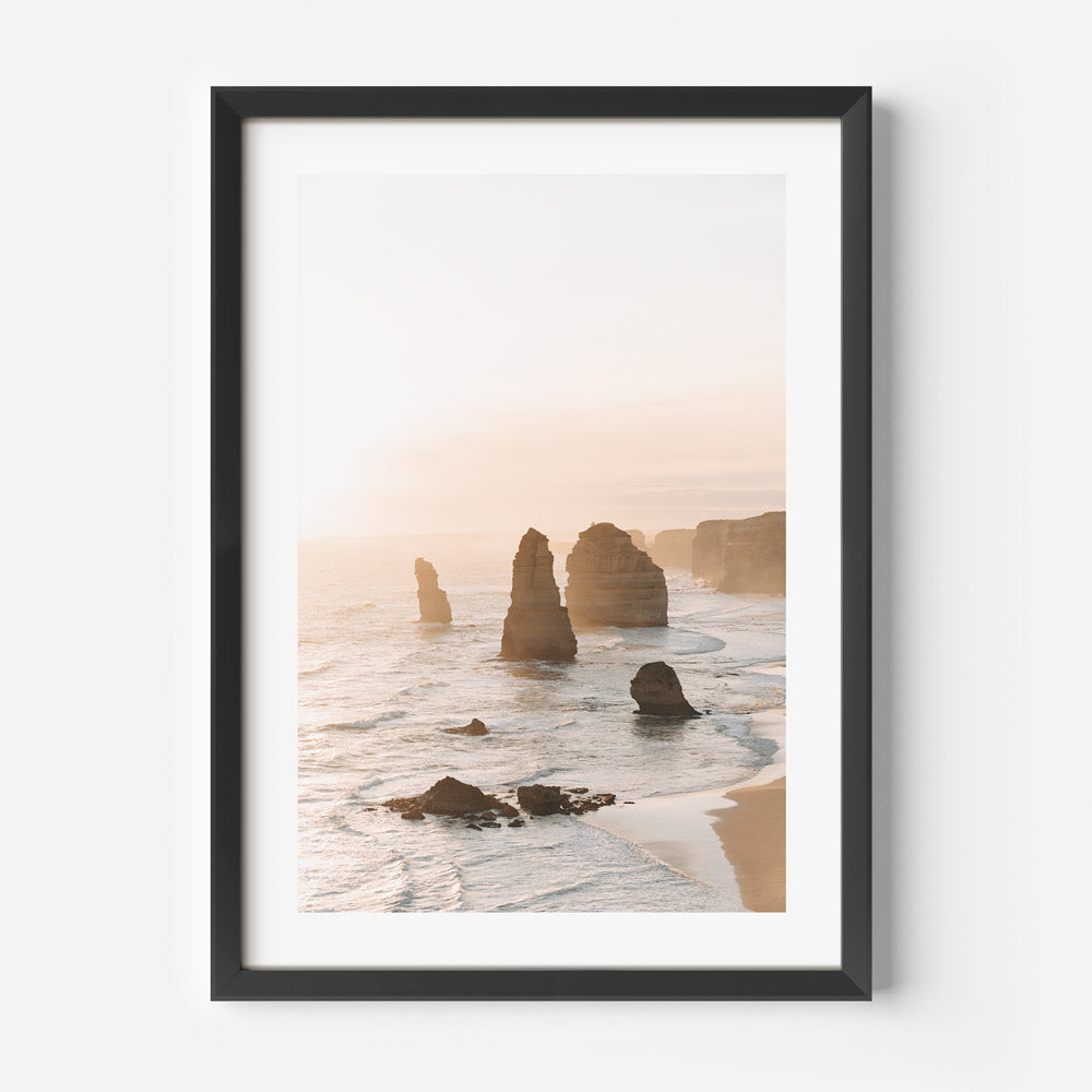 Serene Sunset Over Twelve Apostles Ocean Landscape Oil Painting