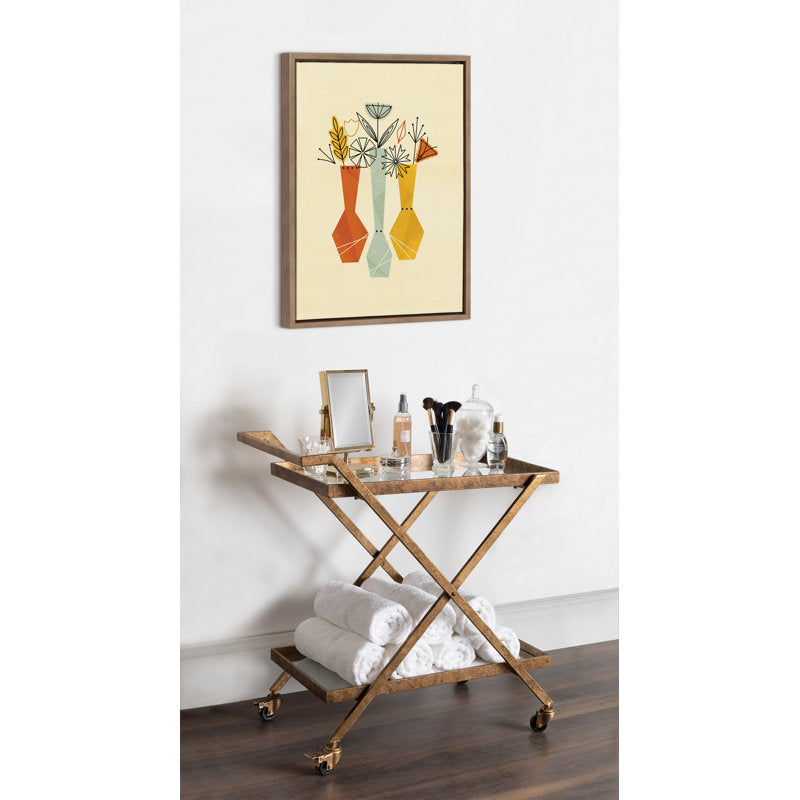 Modern Floral Elegance Framed Oil Painting in Vibrant Colors
