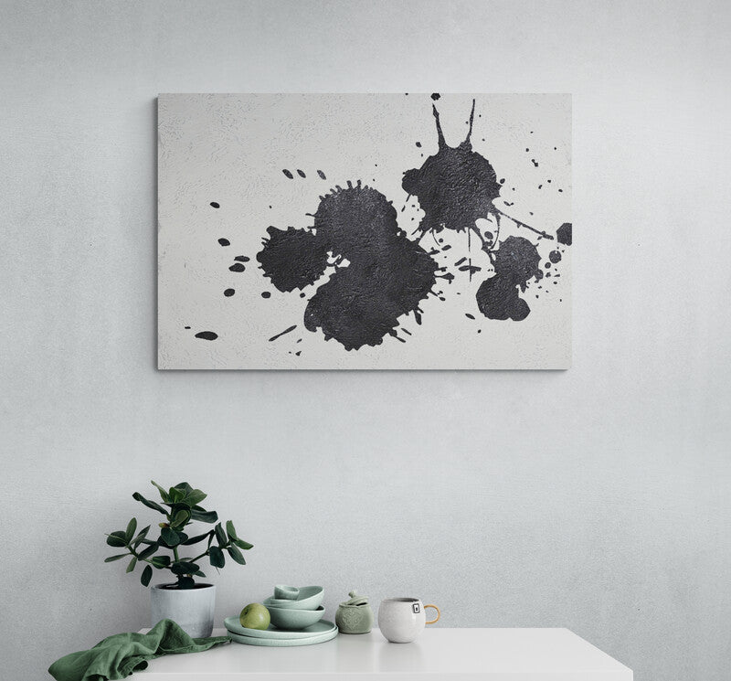 Abstract Black and White Oil Painting for Modern Art Lovers