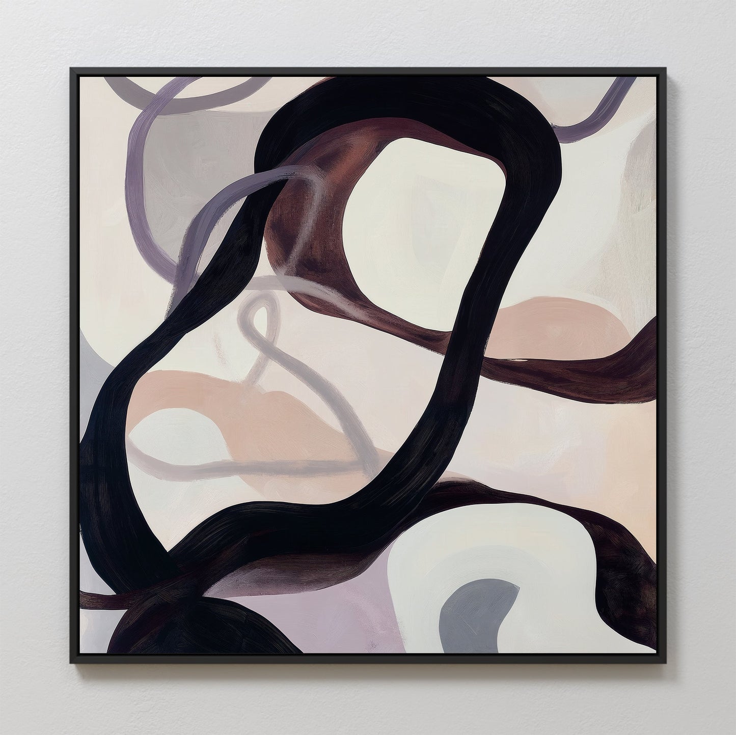Abstract Wavy Lines Canvas Art for Modern Home Decor