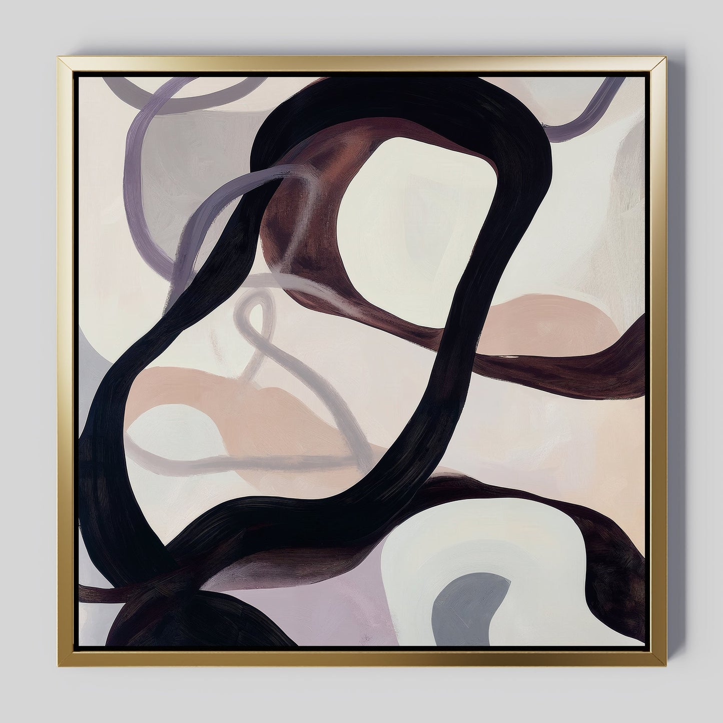 Abstract Wavy Lines Canvas Art for Modern Home Decor
