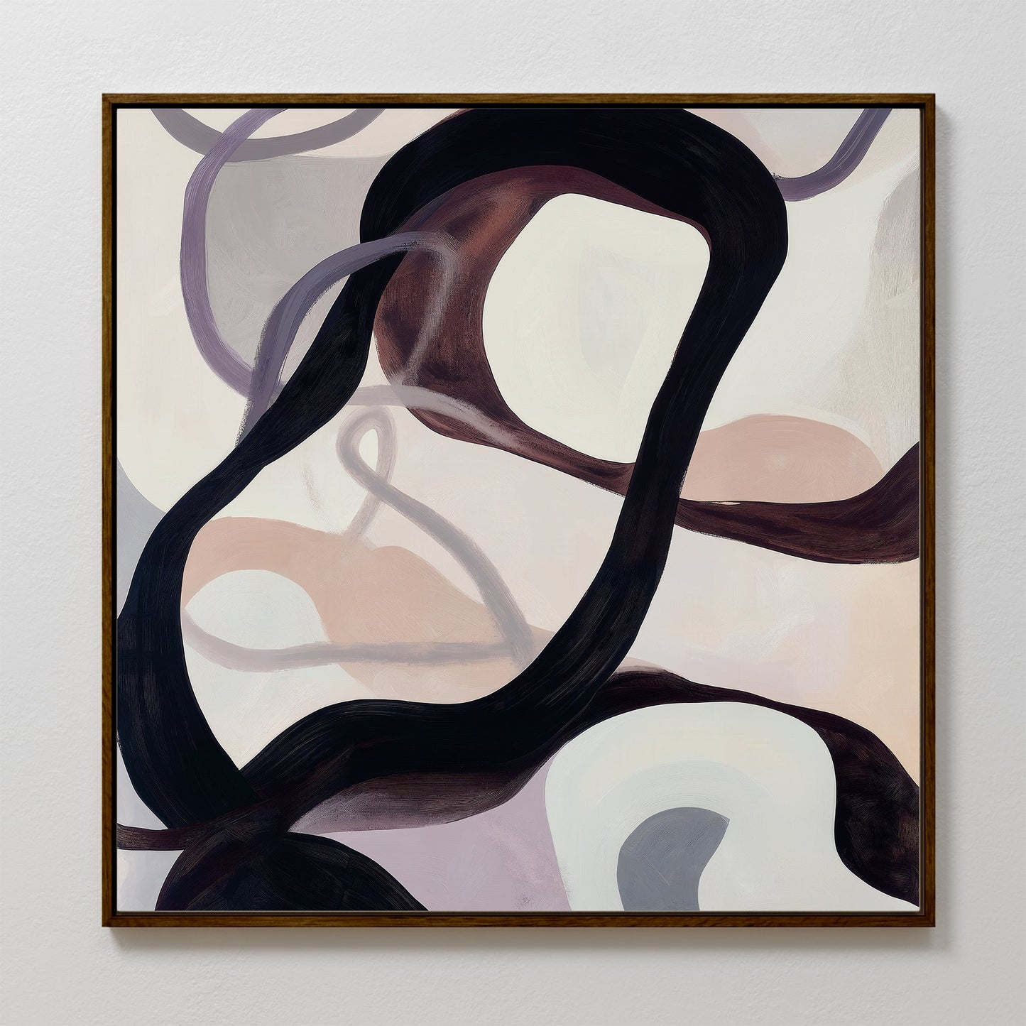 Abstract Wavy Lines Canvas Art for Modern Home Decor