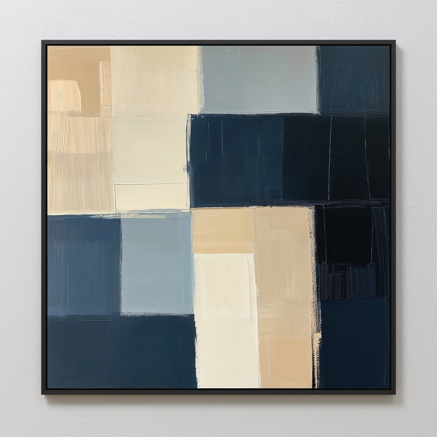 Modern Abstract Oil Painting of Sandstorm in Earthy Tones for Contemporary Decor