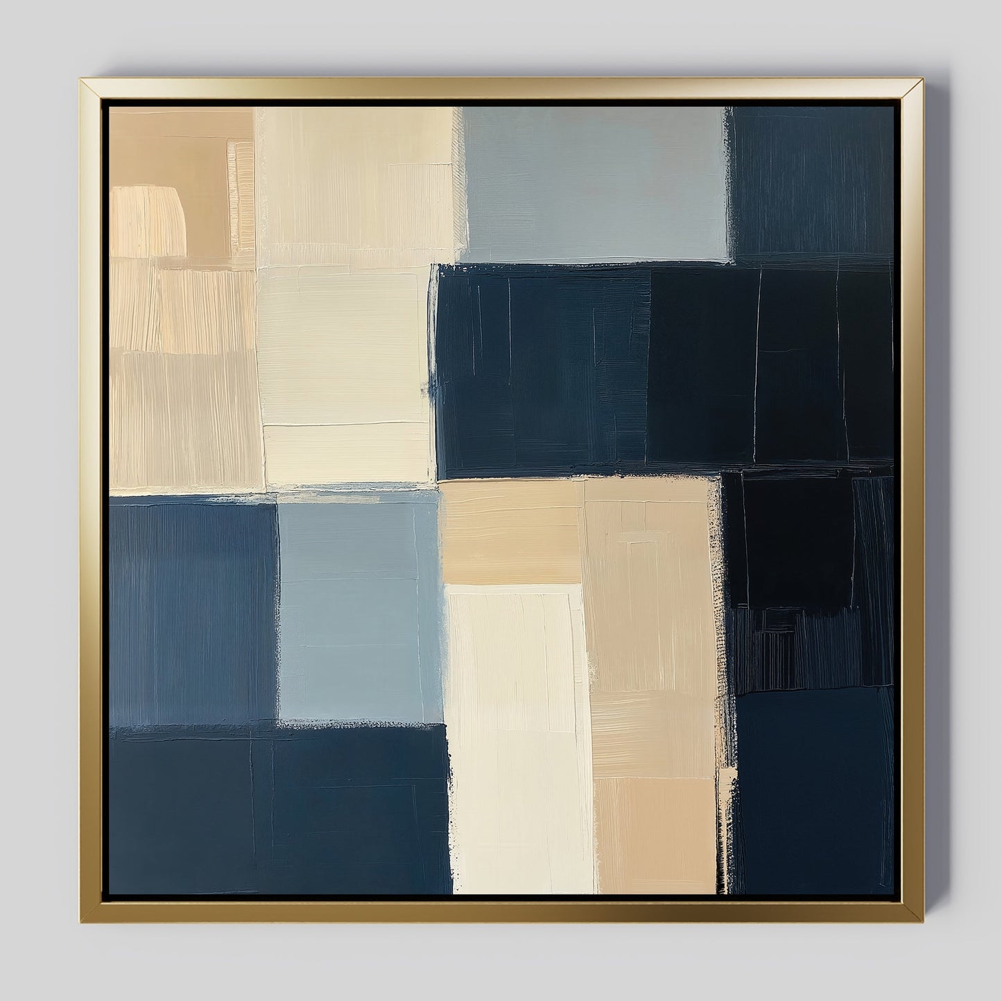 Modern Abstract Oil Painting of Sandstorm in Earthy Tones for Contemporary Decor