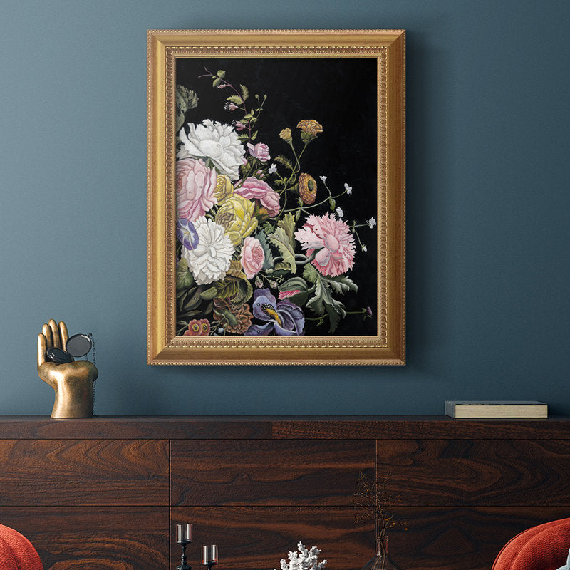Elegant Floral Baroque Oil Painting | Vibrant Nature-Inspired Artwork for Home Decor