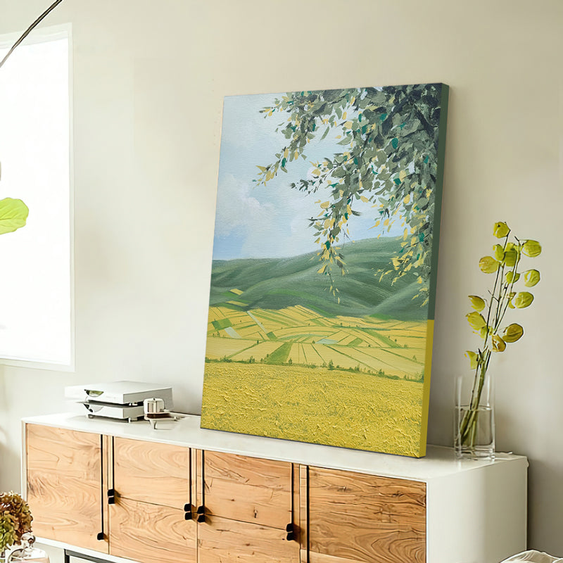 Meadow European Fields Scenic Oil Painting 122ME