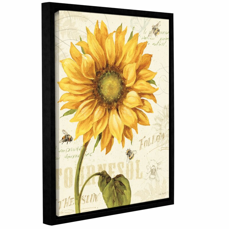 Sunflower Oil Painting Bright Floral Art for Home Decor