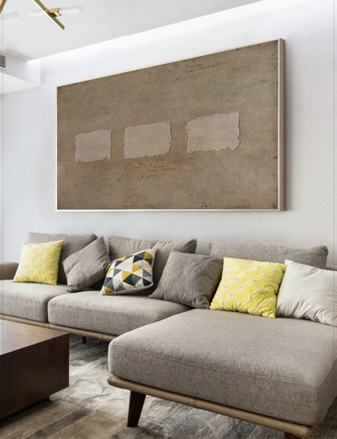 Serene Minimalist Abstract Oil Painting for Elegant Home Decor