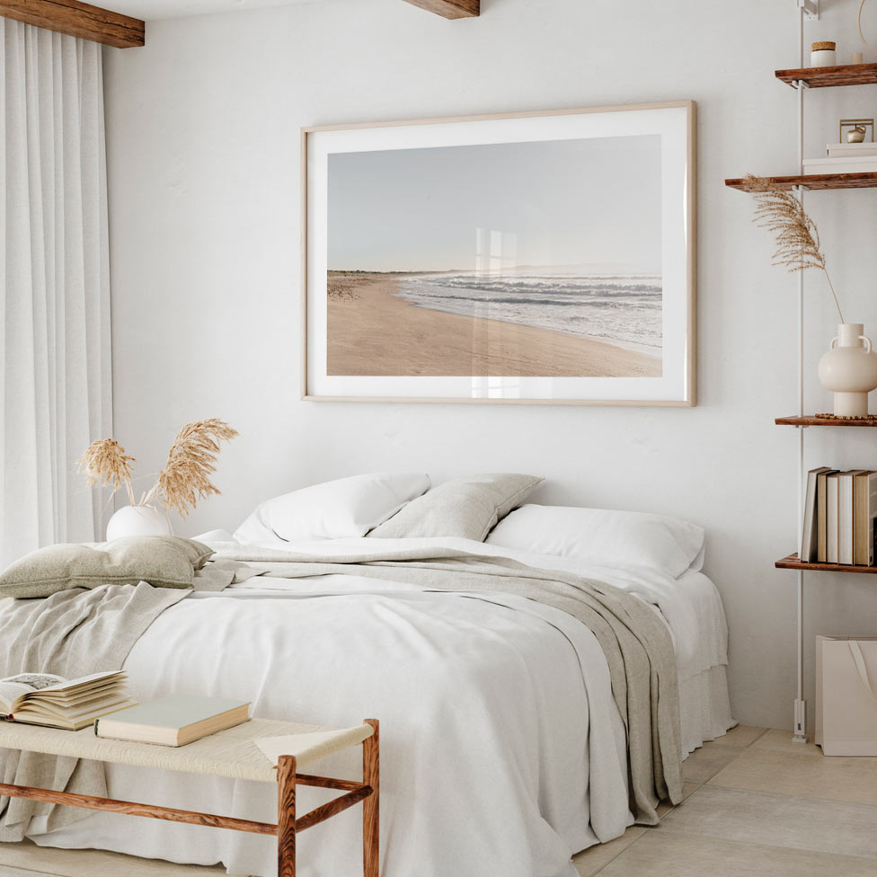Tranquil Wanda Beach Oil Painting - Serene Coastal Landscape Decor