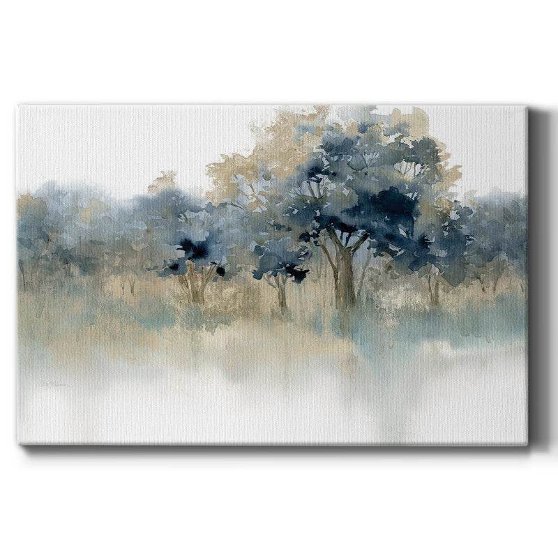 Tranquil Landscape at Water's Edge: Serene Oil Painting of Nature's Beauty
