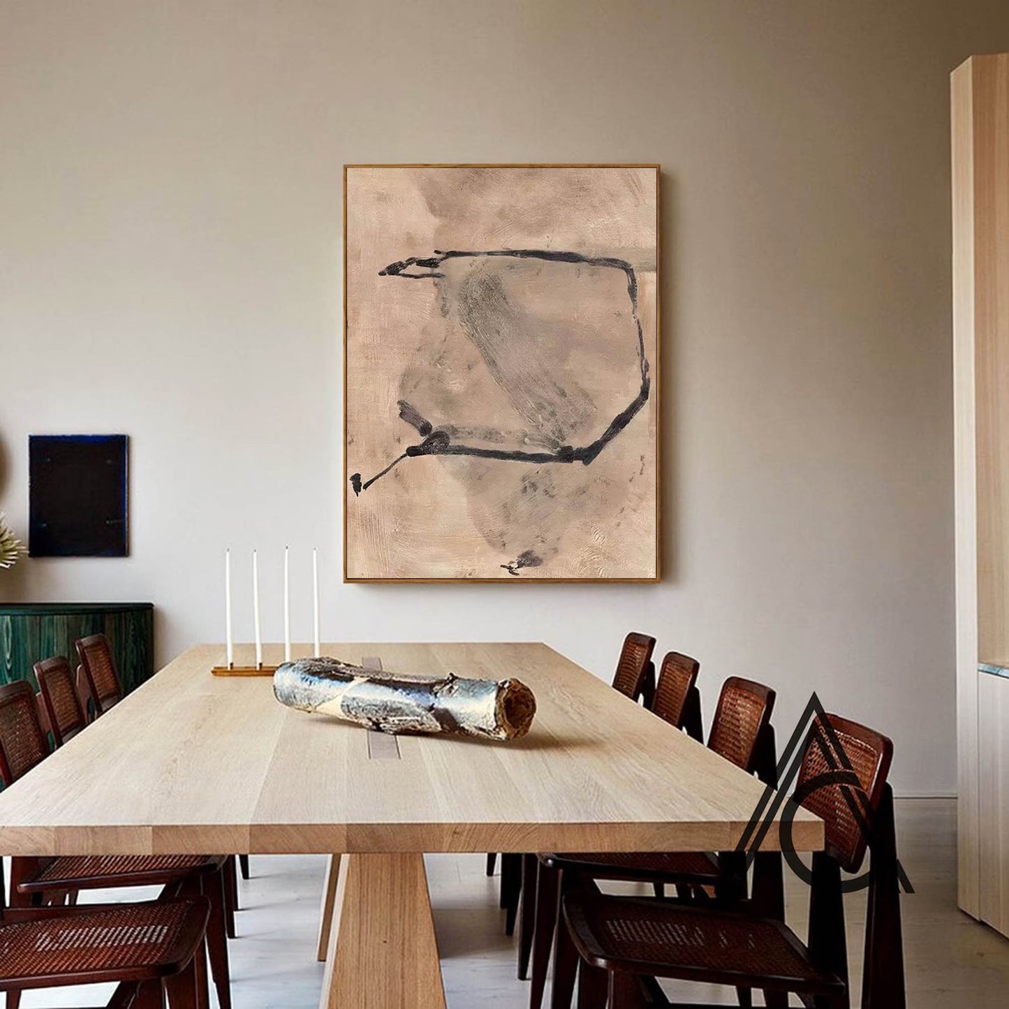 Contemporary Minimalist Abstract Oil Painting for Modern Home Decor