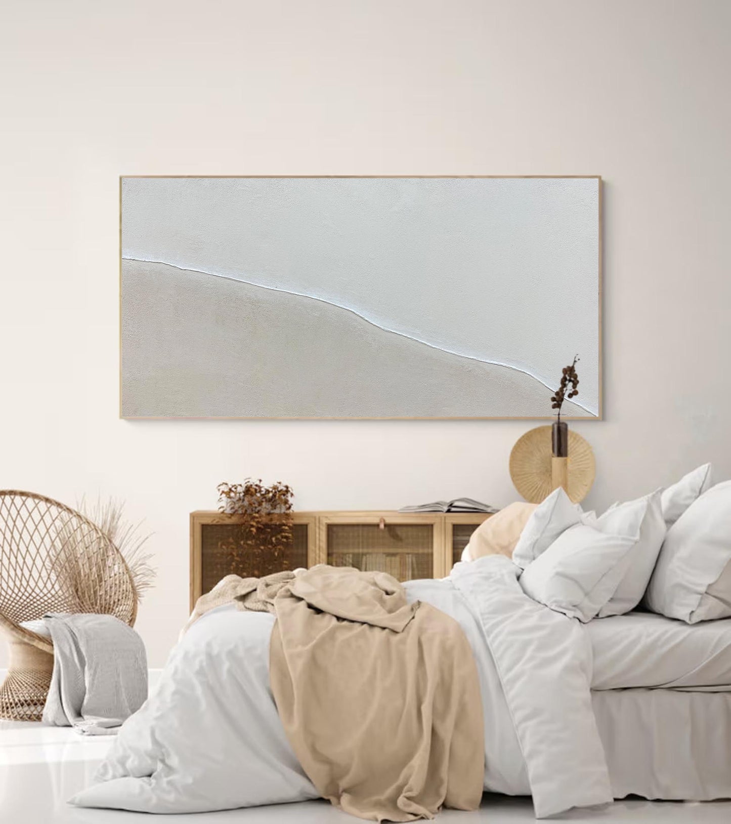 Contemporary Minimalist Abstract Oil Painting for Modern Home Decor