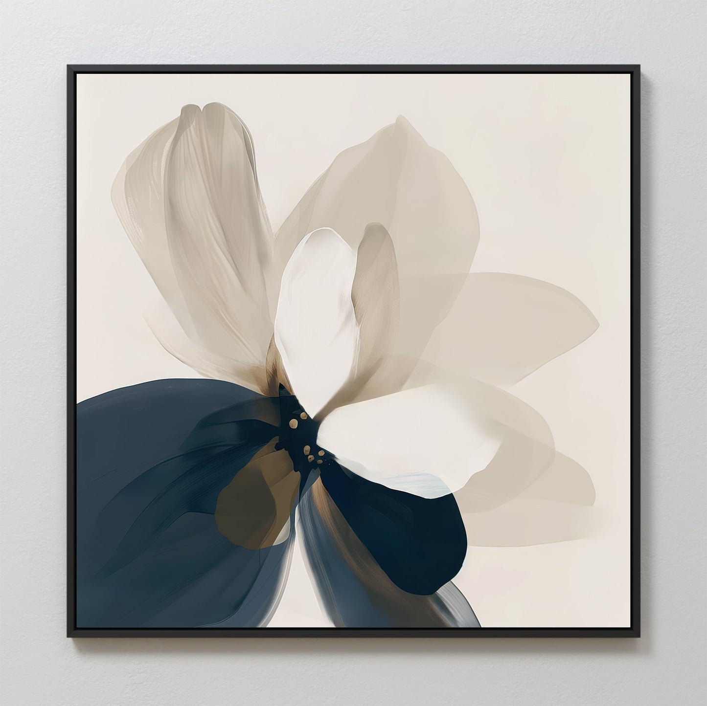 Elegant Floral Oil Painting - Abstract Whispering Petals Wall Art for Home Decor