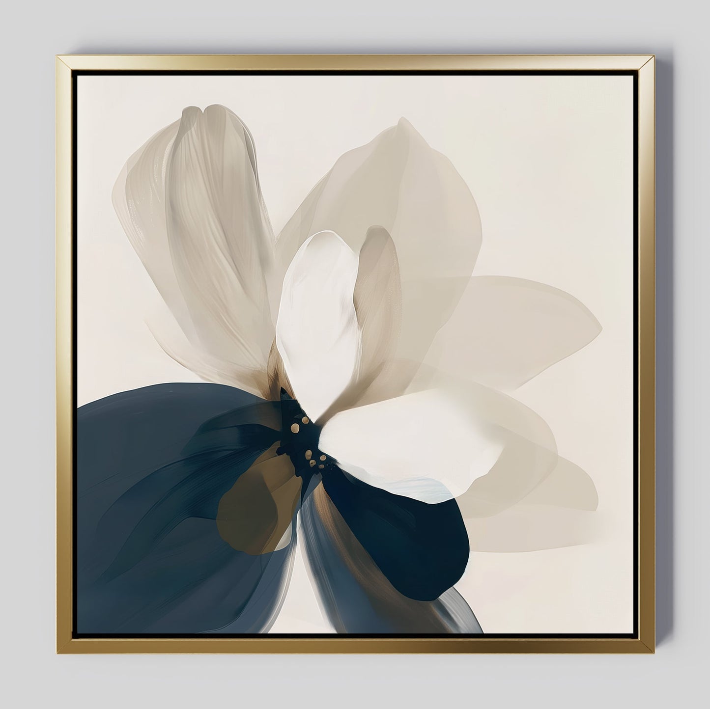 Elegant Floral Oil Painting - Abstract Whispering Petals Wall Art for Home Decor