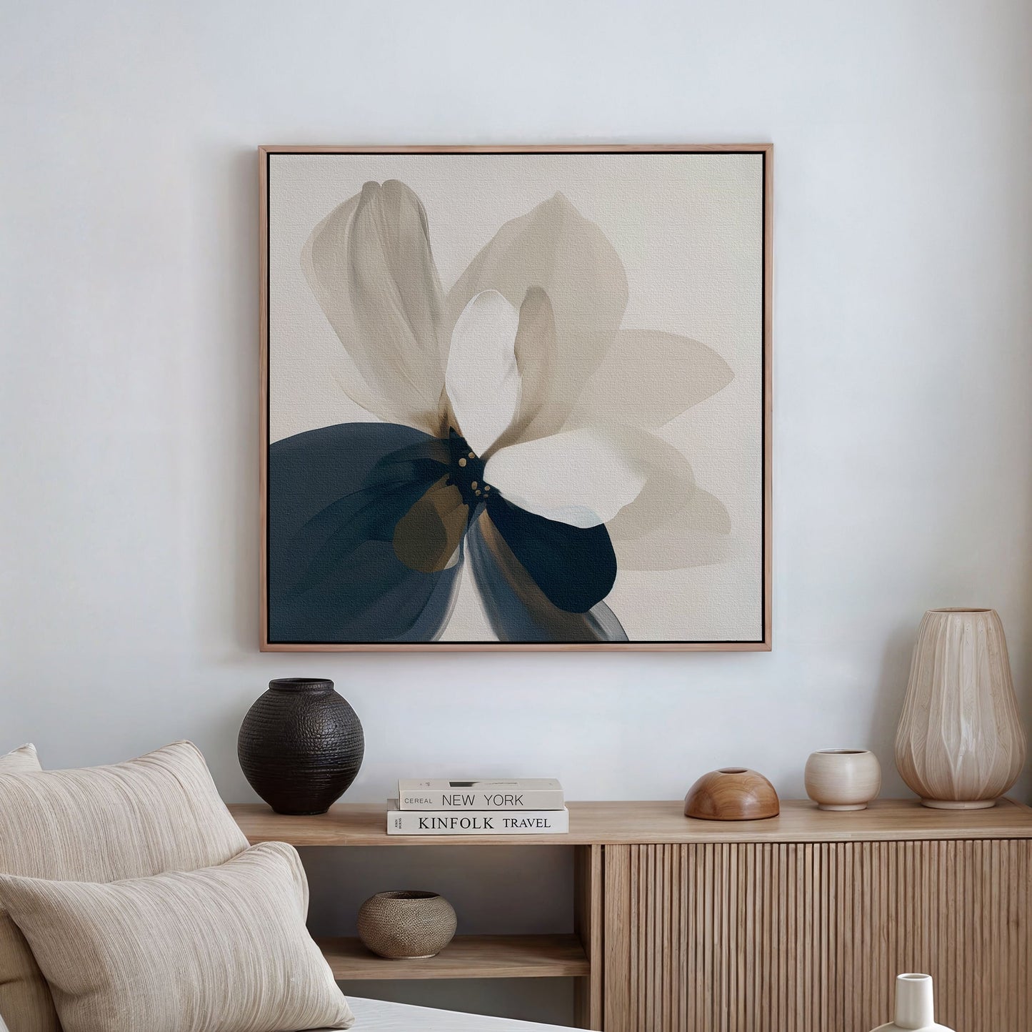 Elegant Floral Oil Painting - Abstract Whispering Petals Wall Art for Home Decor