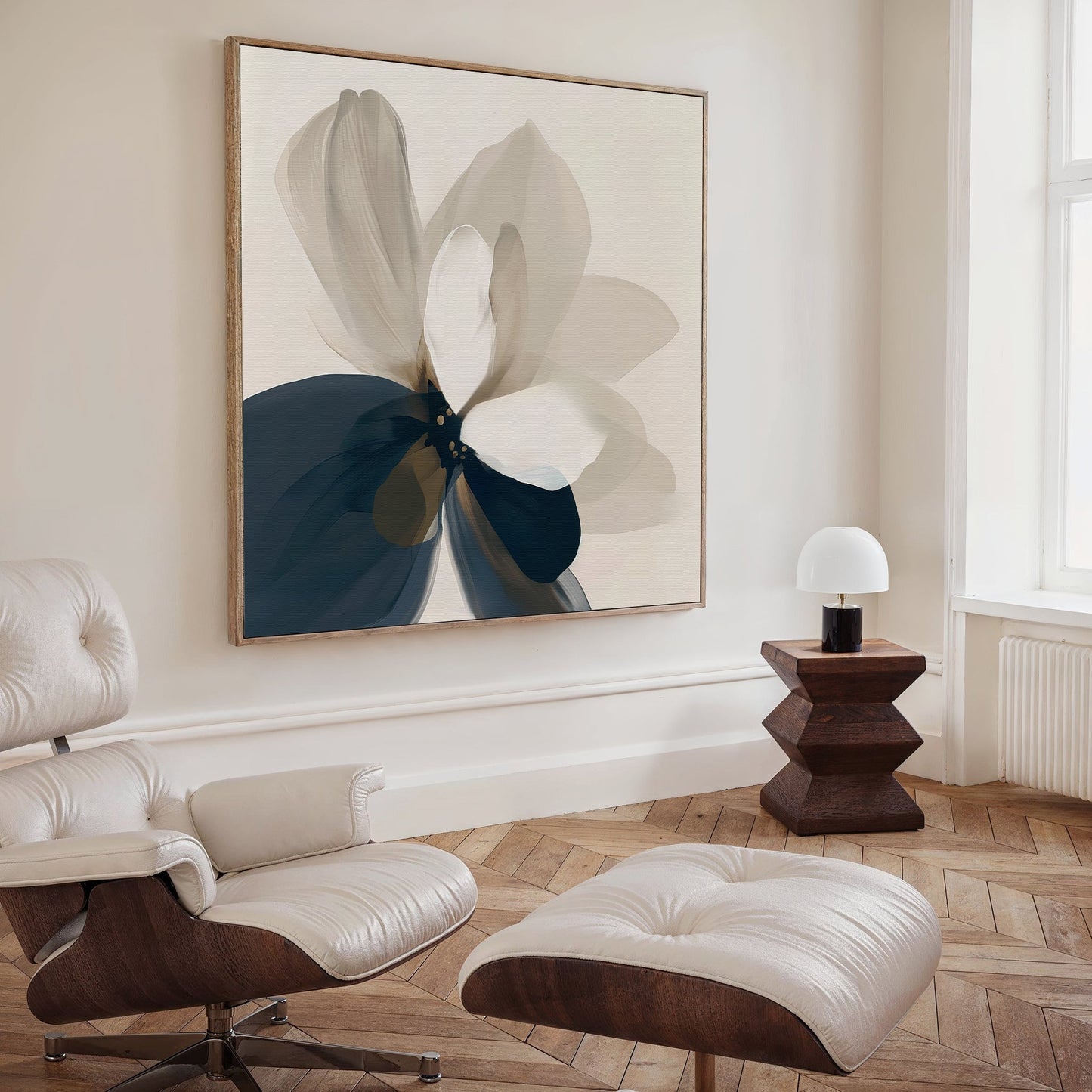 Elegant Floral Oil Painting - Abstract Whispering Petals Wall Art for Home Decor