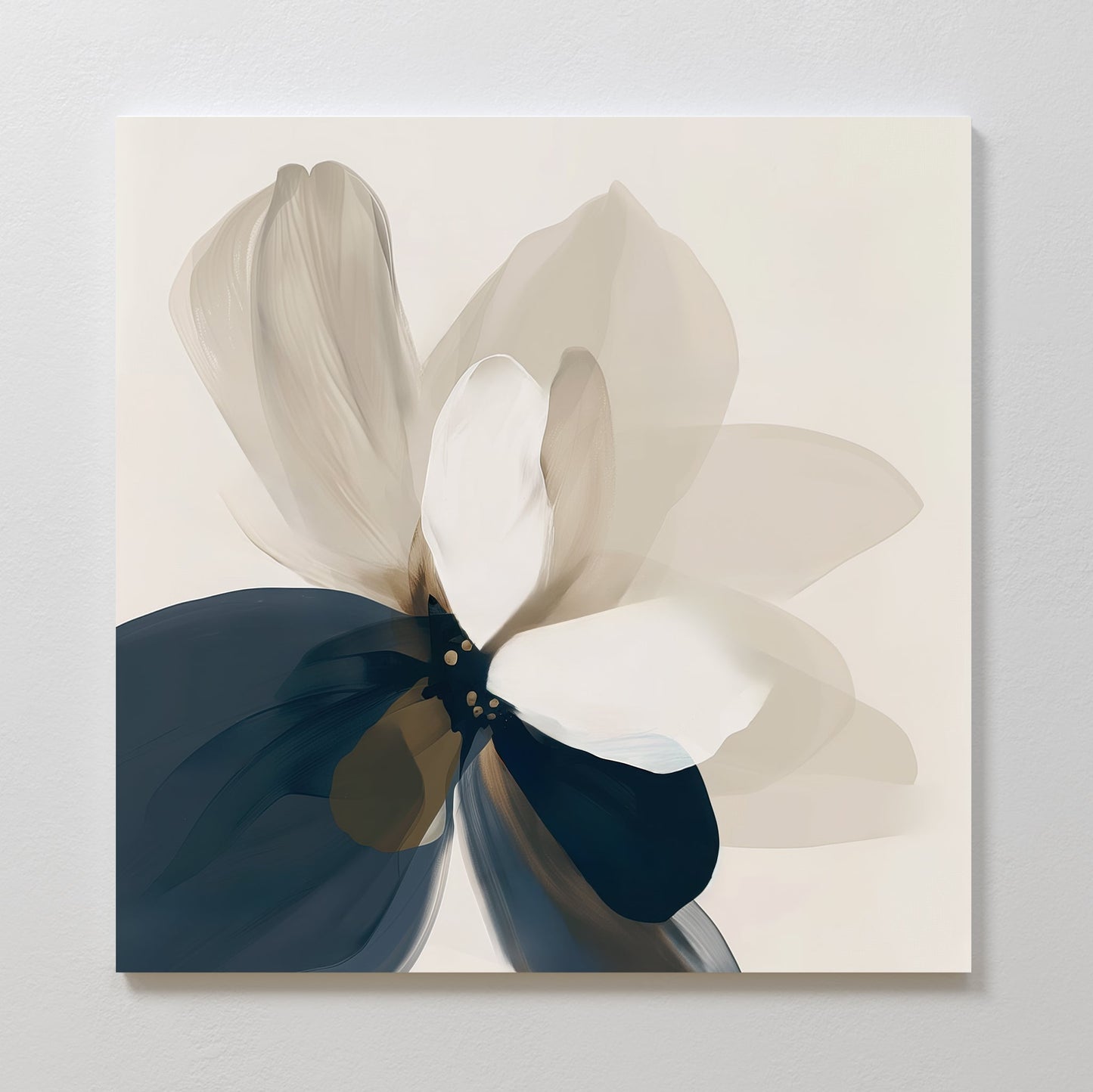 Elegant Floral Oil Painting - Abstract Whispering Petals Wall Art for Home Decor