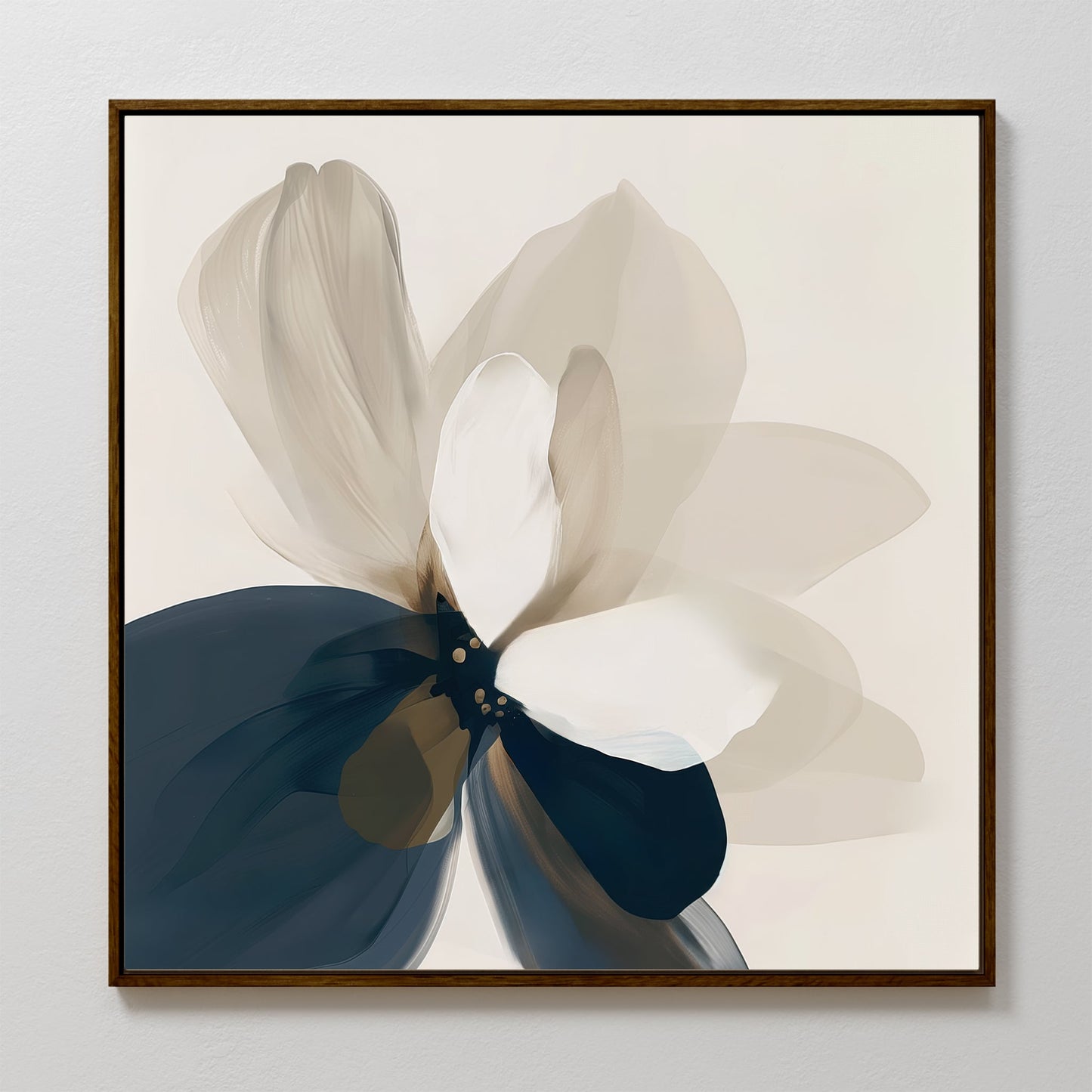 Elegant Floral Oil Painting - Abstract Whispering Petals Wall Art for Home Decor