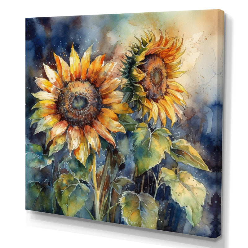 Vibrant Sunflower Duo - Radiant Floral Oil Painting for Your Home Decor