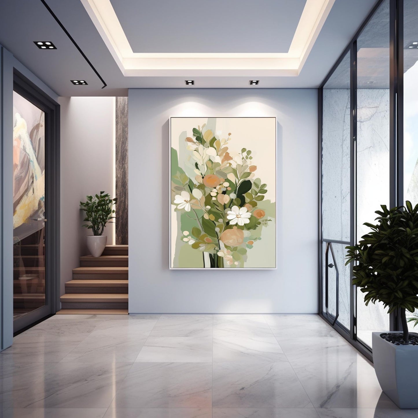 Elegant Floral Oil Painting for Home Decor and Art Lovers