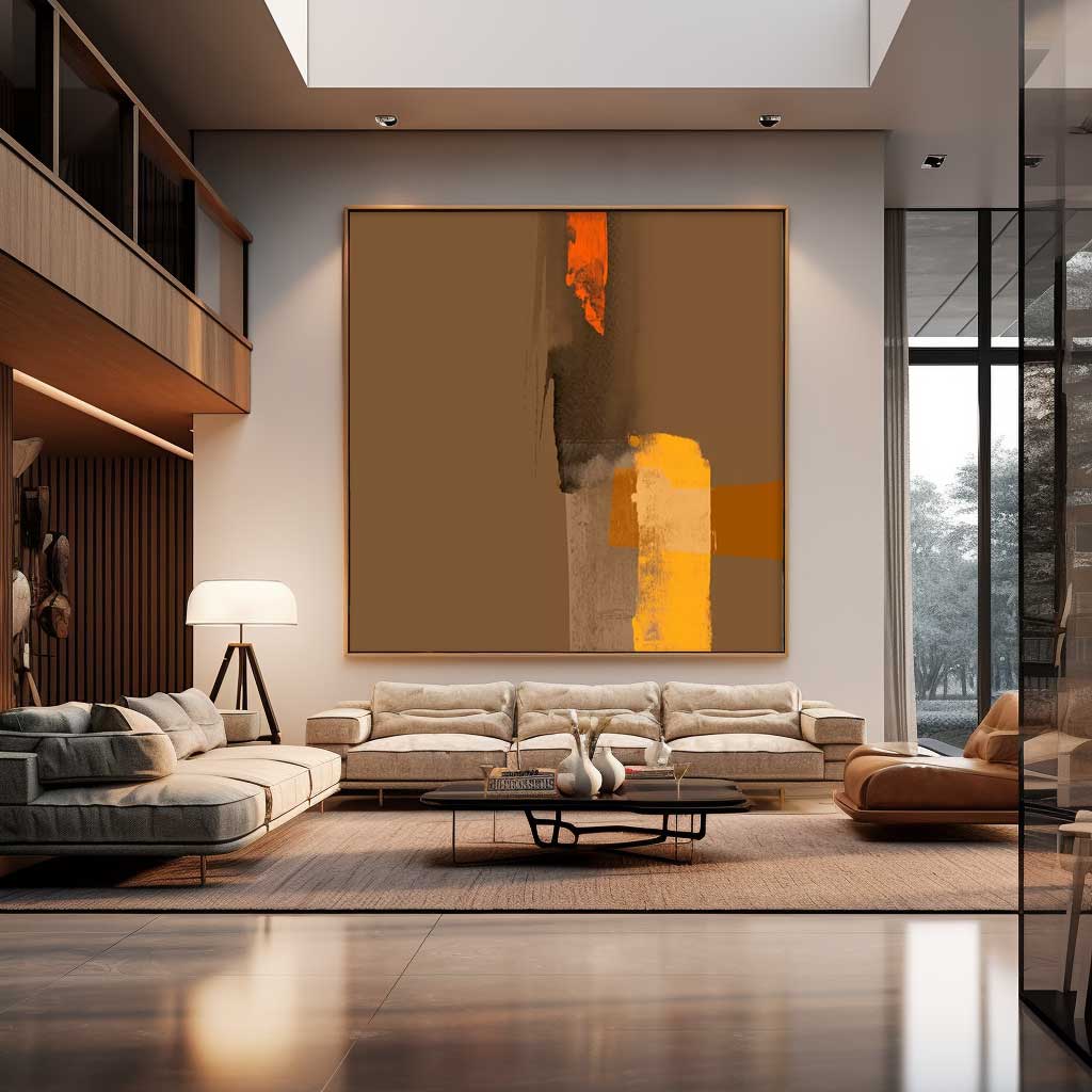 Contemporary Minimalist Oil Painting for Modern Interior Decor