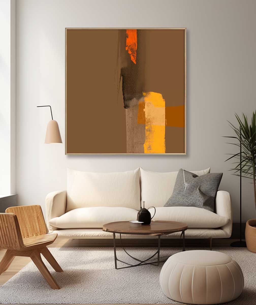 Contemporary Minimalist Oil Painting for Modern Interior Decor