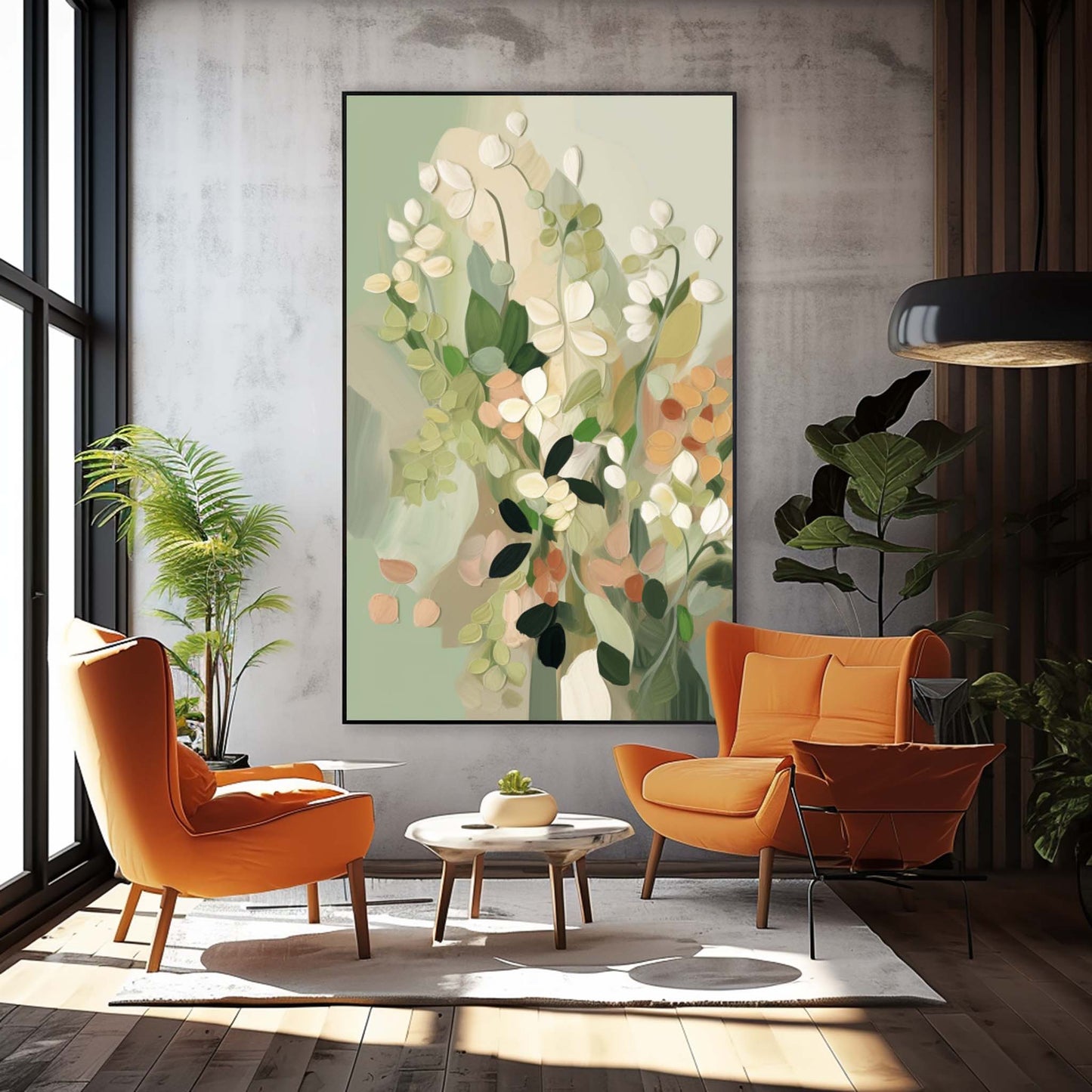 Elegant Floral Oil Painting for Modern Home Decor and Art Enthusiasts