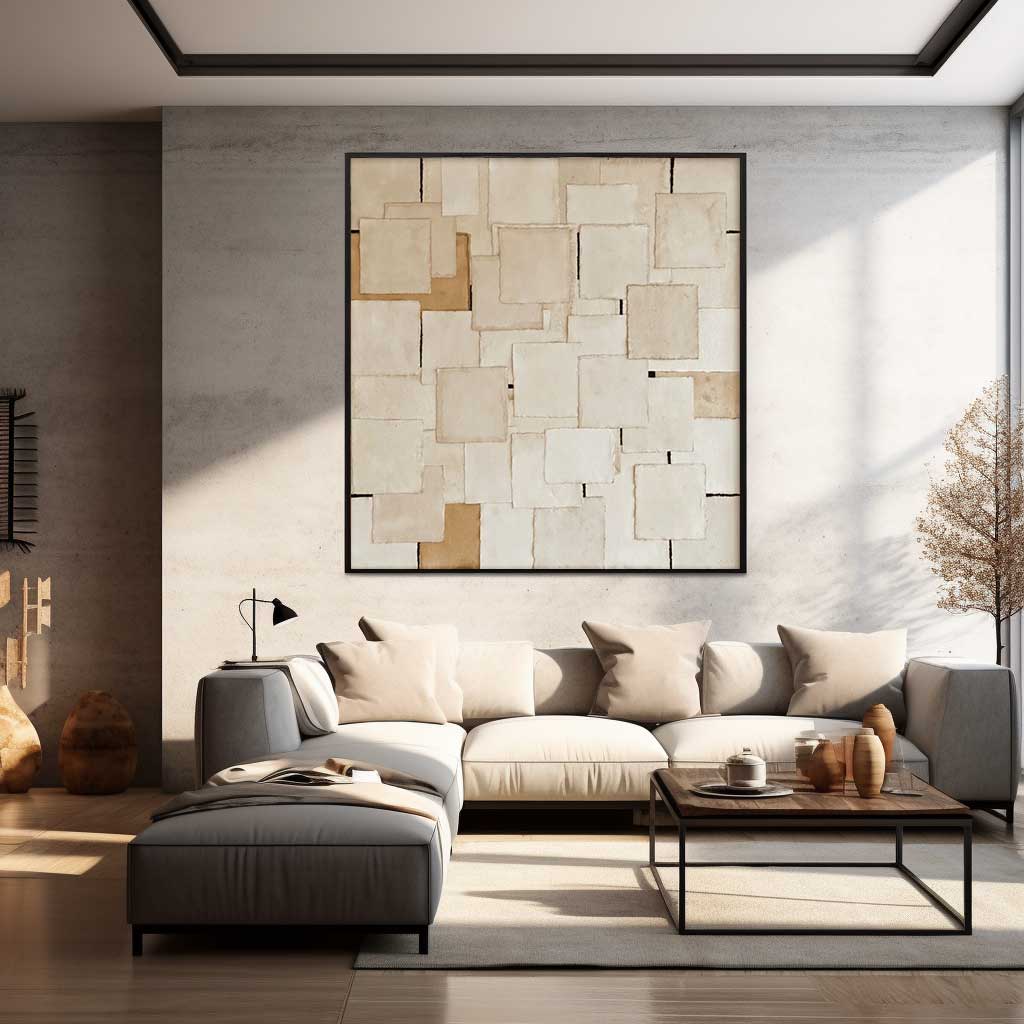 Contemporary Minimalist Oil Painting for Modern Home Decor and Artistic Expression
