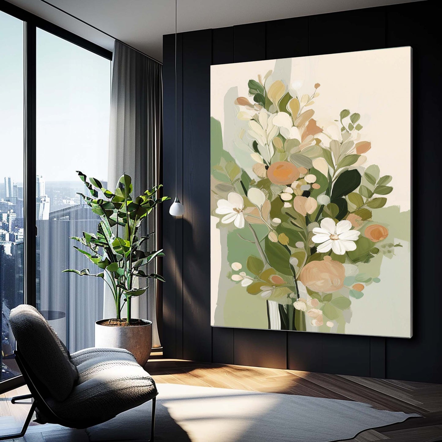 Elegant Floral Oil Painting for Home Decor and Art Lovers