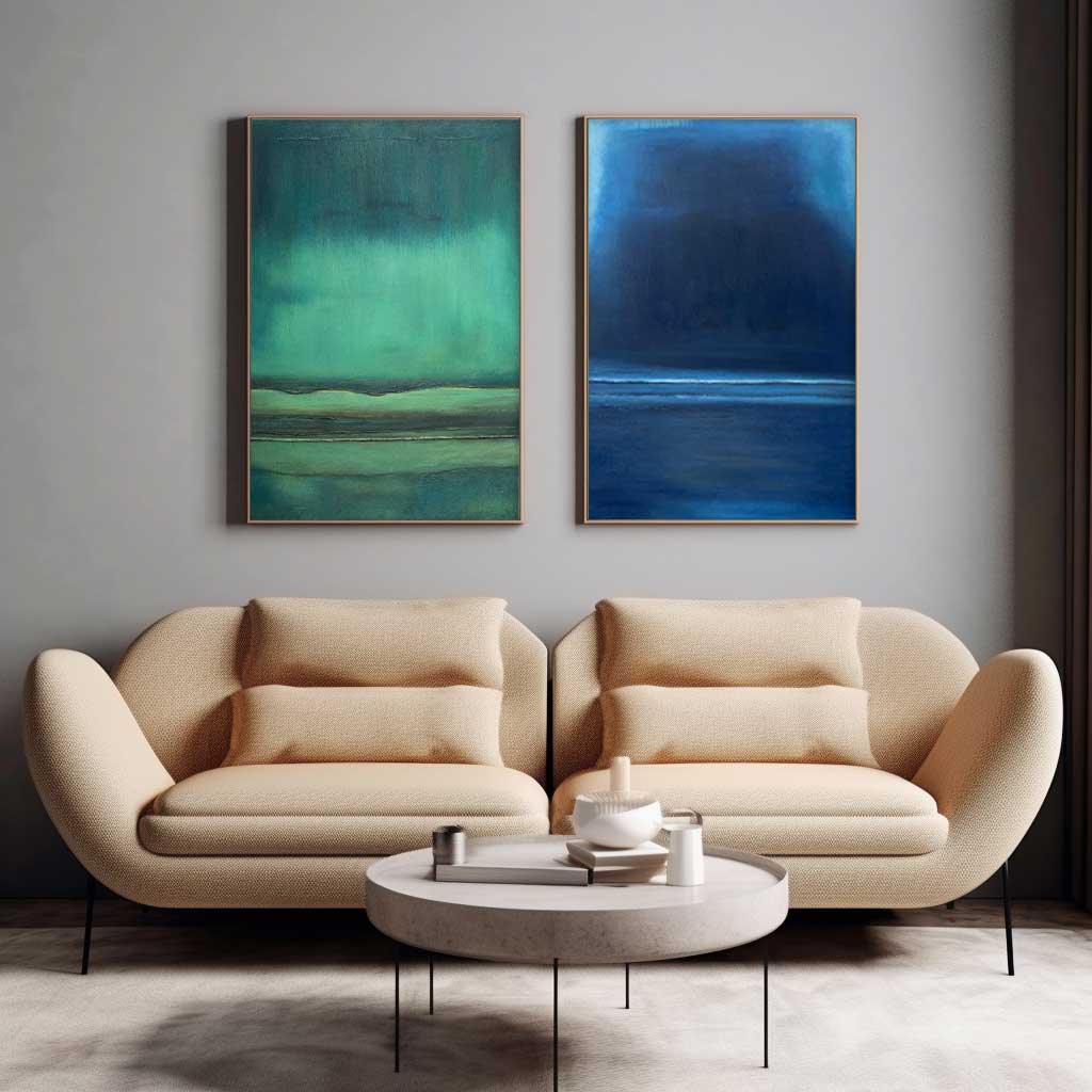 Contemporary Abstract Landscape Oil Painting for Modern Home Decor