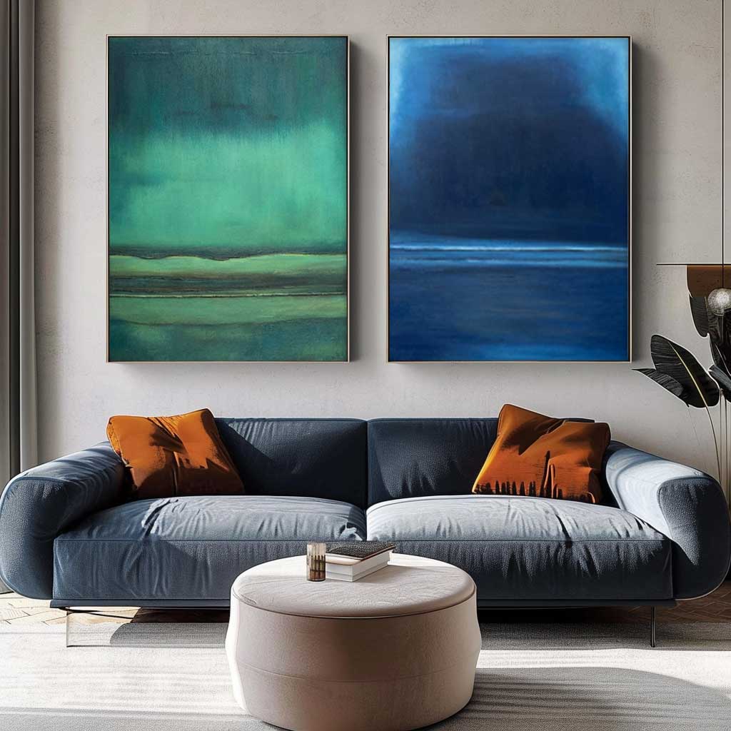 Contemporary Abstract Landscape Oil Painting for Modern Home Decor