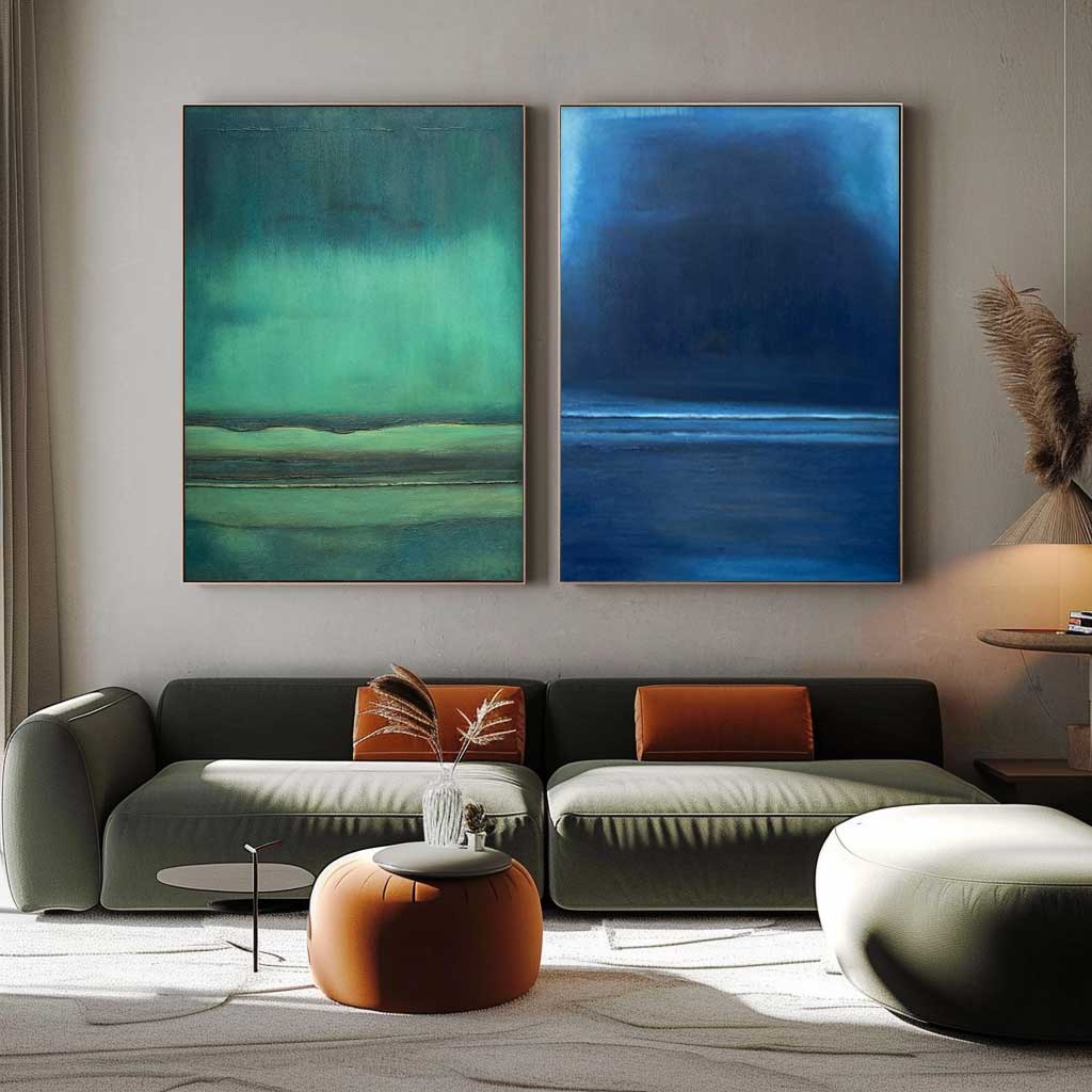 Contemporary Abstract Landscape Oil Painting for Modern Home Decor