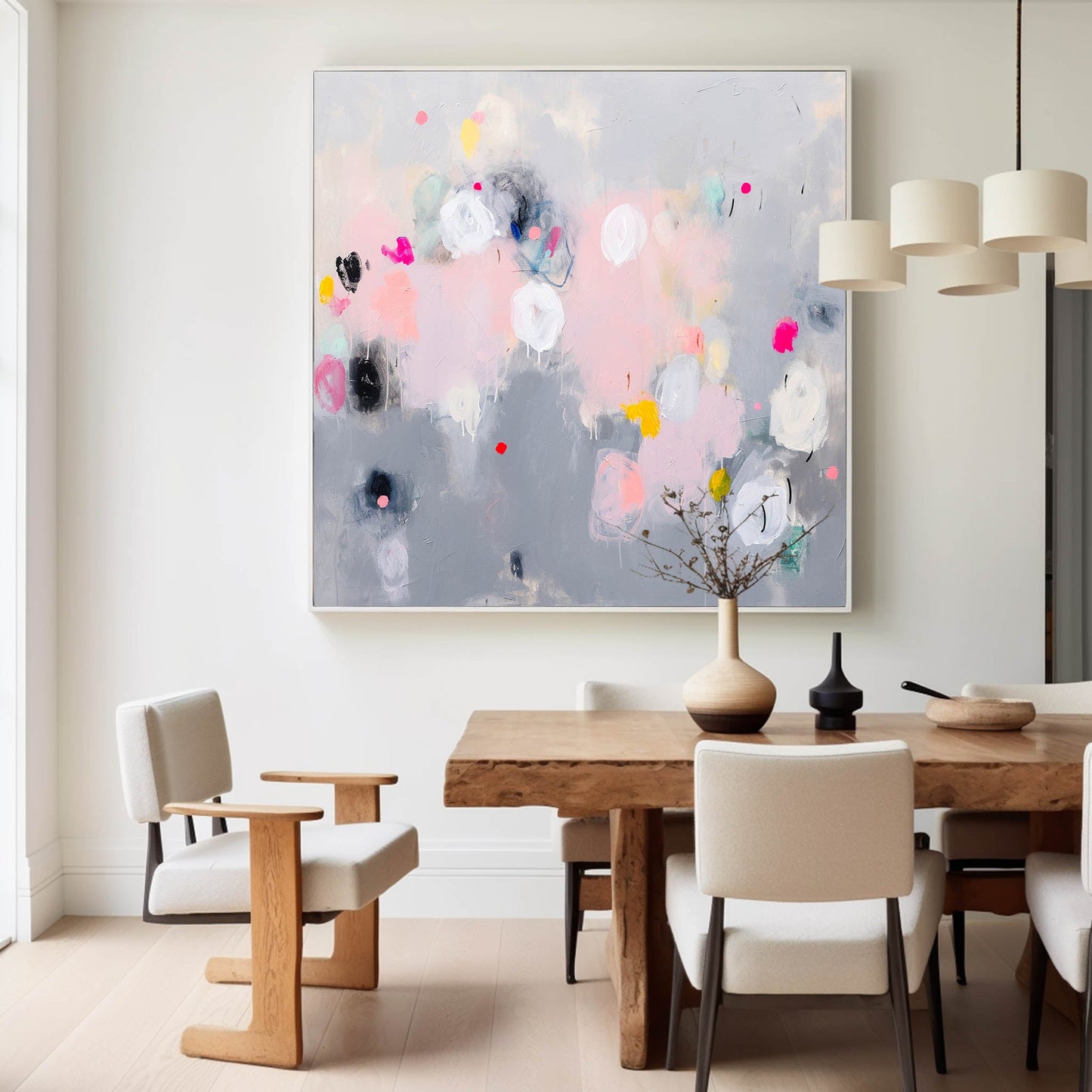 Colorful Abstract Oil Painting for Modern Home Decor